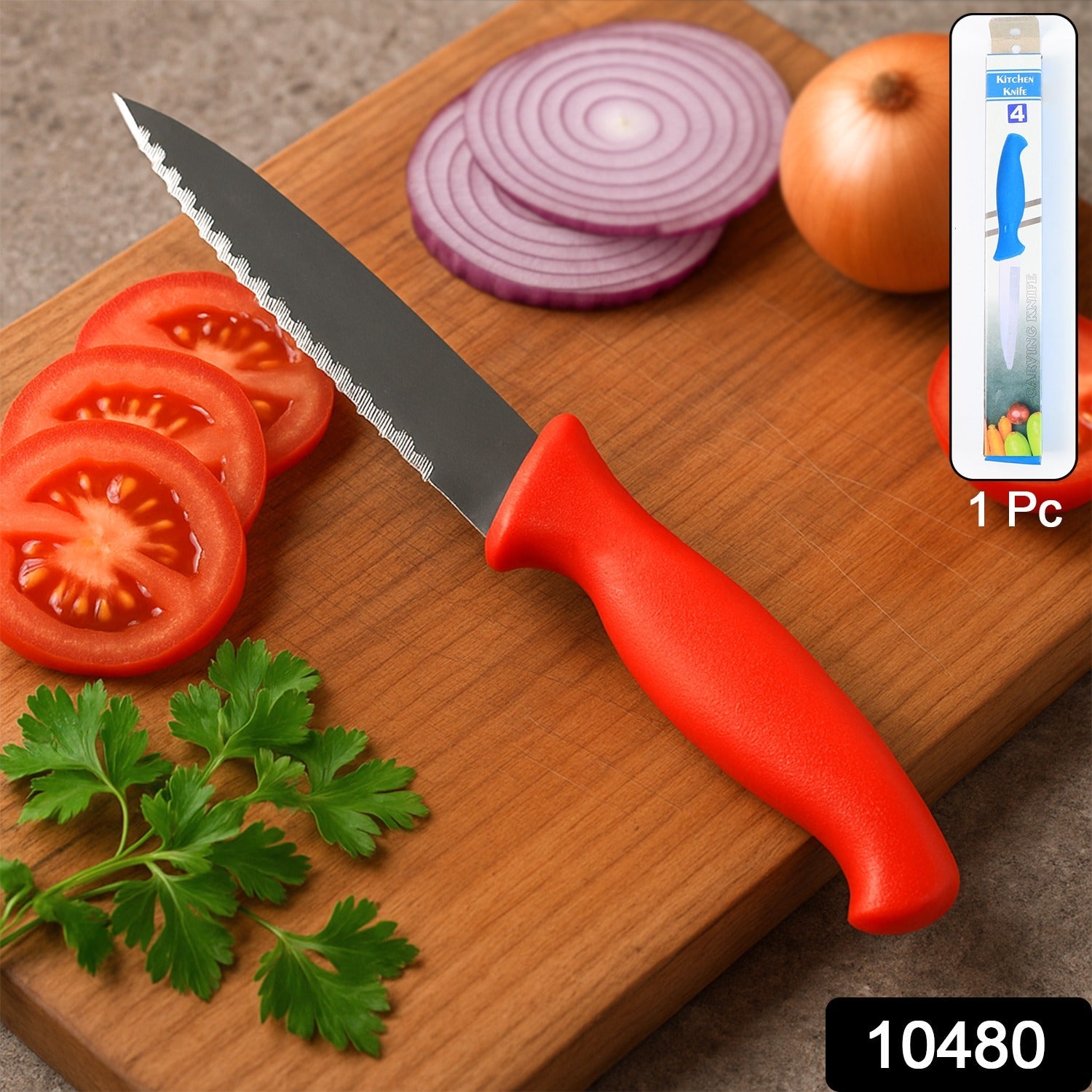 Stainless Steel Serrated Kitchen Knife (1 Pc) Stainless Steel Serrated Kitchen Knife (1 Pc)